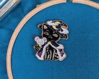 Needle Minder (Witchy Cat) | Needle Magnet | Embroidery Needle Safe