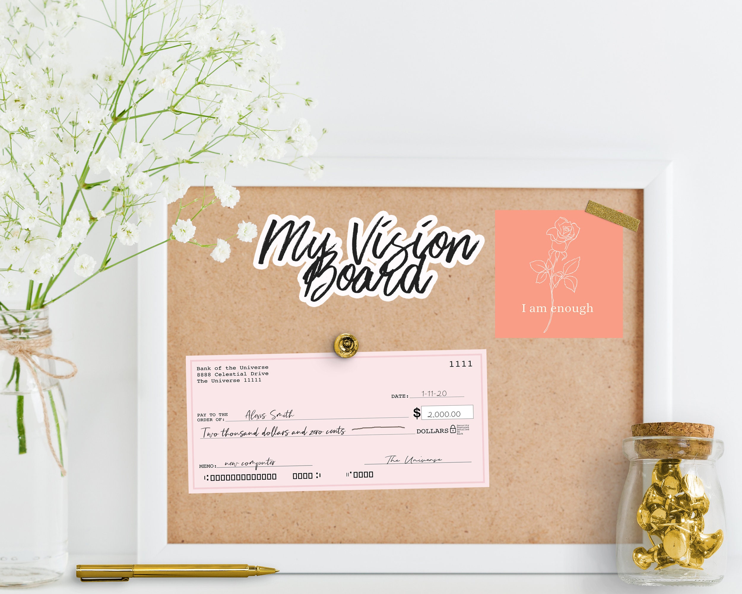 Law of Attraction Printable | Abundance Checks | Manifesting Tools ...