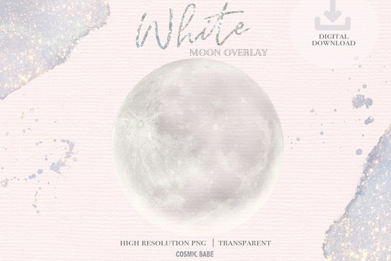 Moon Overlay Clip Art Graphics Png Format Instant Download Etsy