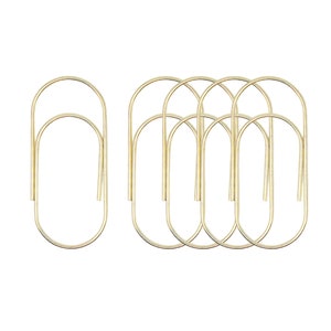 5 PACK Gold Planner Paperclip Set Jumbo Size - Wide Paper Clip - Page Marker - Luxury Planner Accessories