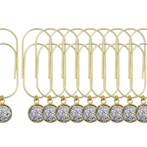 Set of 10 Silver Gold Planner Paperclips Jumbo Size - Big Paper Clip - Page Marker - Luxury Planner Accessories Set