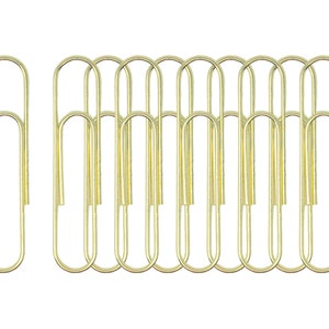 10 PACK Gold Planner Paperclip Set Medium Size - Paper Clip - Page Marker - Luxury Planner Accessories