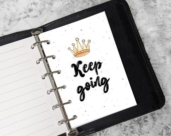 A5 Planner Dashboard: Minimalist Queen Crown Printable (PDF)