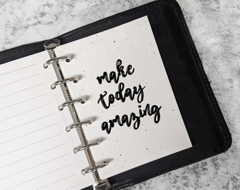 A5 Planner Dashboard: Minimalist Quote Printable (PDF)