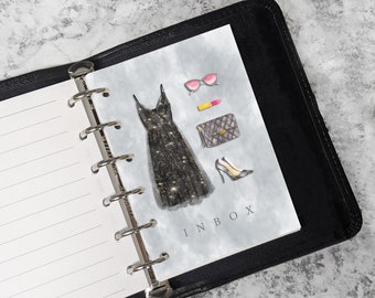 Luxury Fashion Inbox A5 Planner Dashboard (PDF Printable)