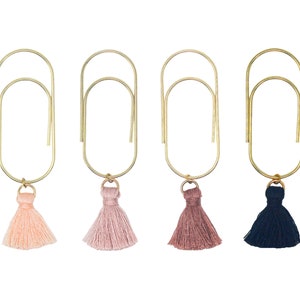 Gold Jumbo Planner Paperclip: Tassel Page Marker
