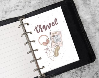 A5 Travel Planner Dashboard: Minimalist Quote Printable (PDF)