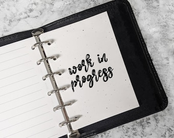 A5 Planner Dashboard: Minimalist Quote Printable (PDF)