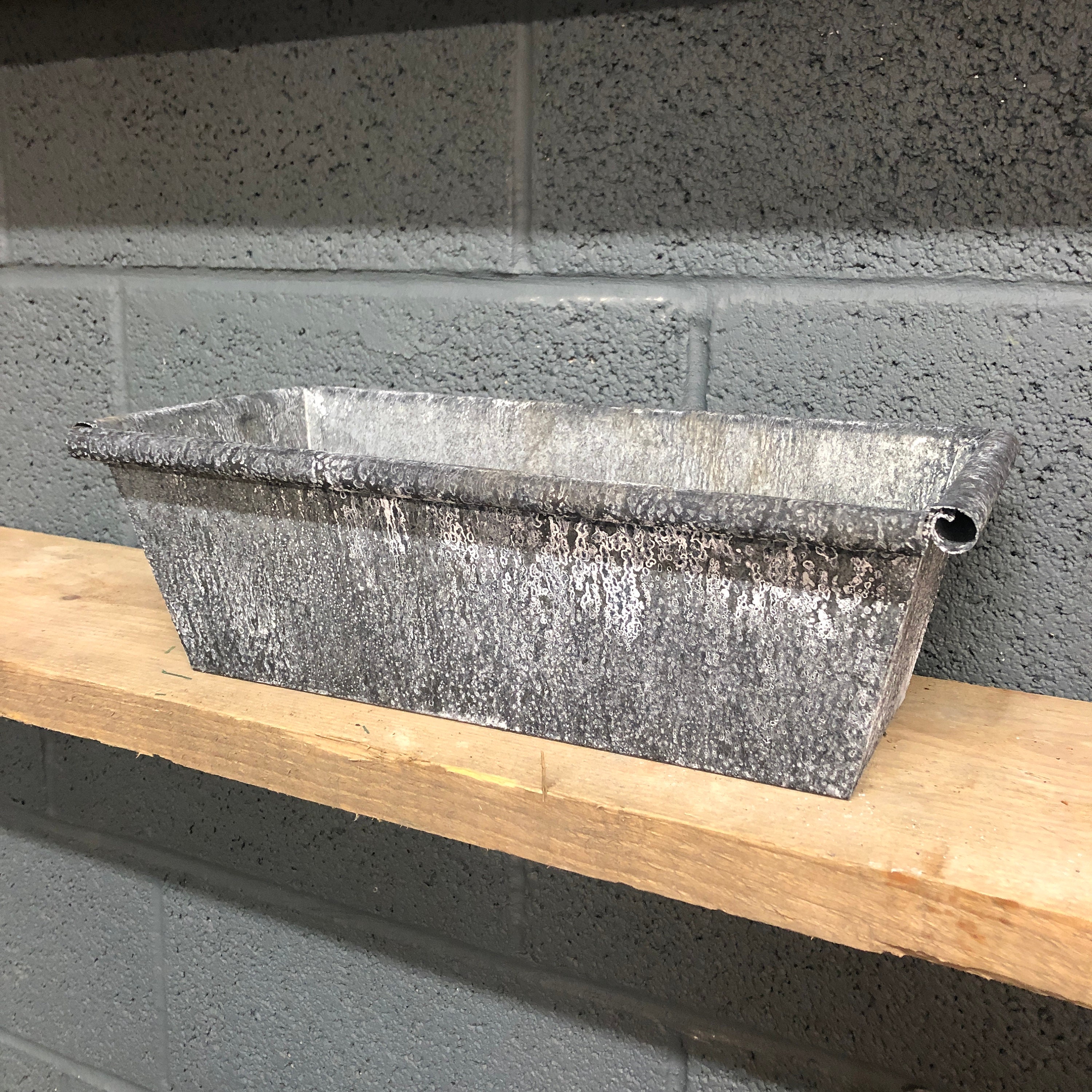 Small 40cm 15.7 Galvanised Zinc Trough for Plants and Etsy.de