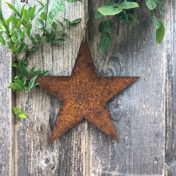 Flat, Rusty Metal Star, Vintage Decoration, Metal Gift, Small, Medium, Large