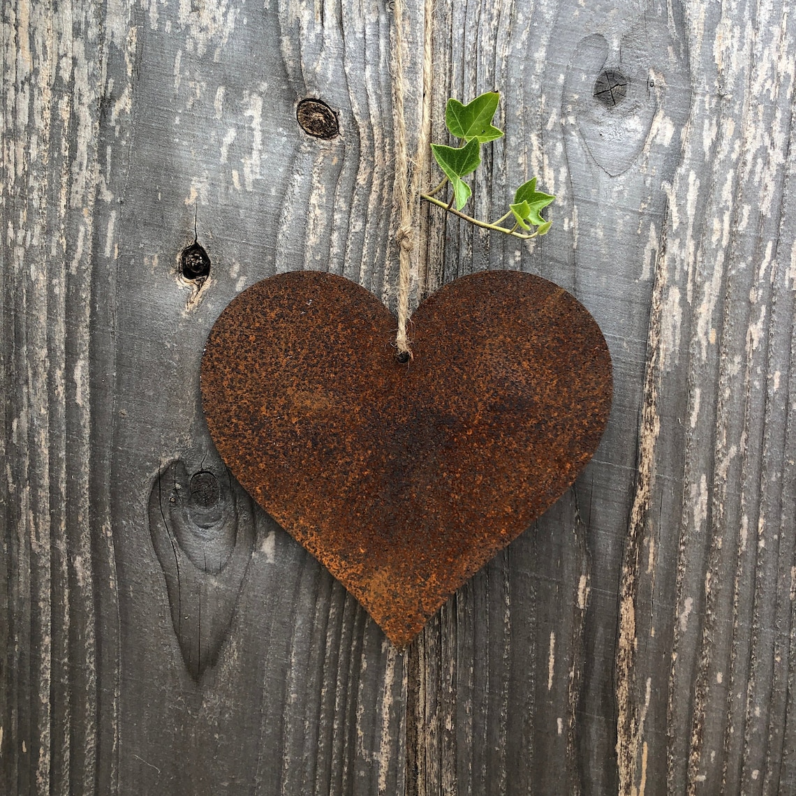 Flat Rusty Metal Heart Vintage Decoration Metal Heart Gift Etsy