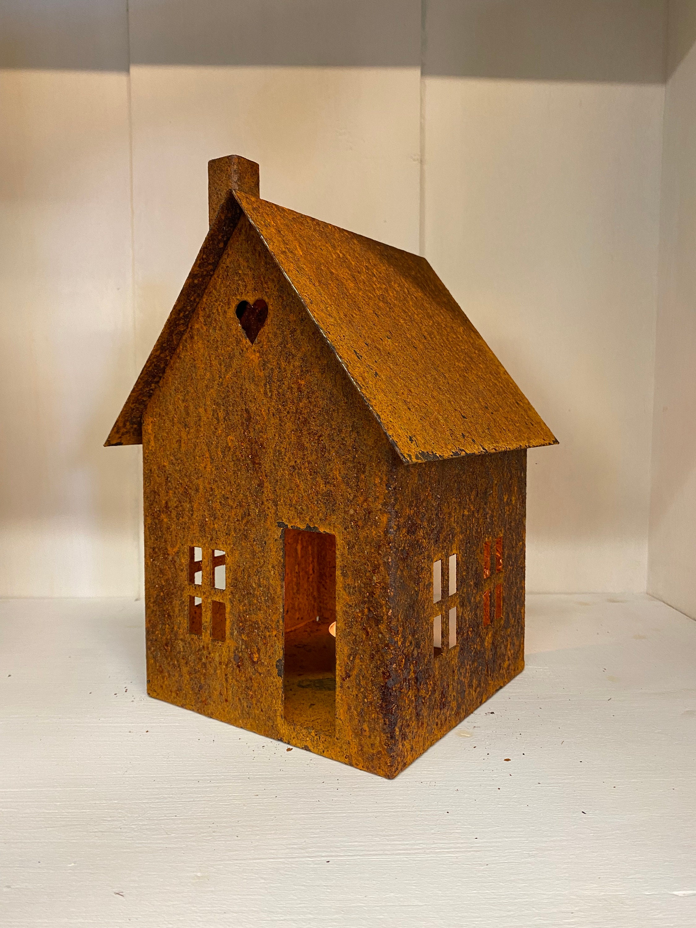 Limited Edition 3D Rusty Metal House Tea Light Holder Etsy UK