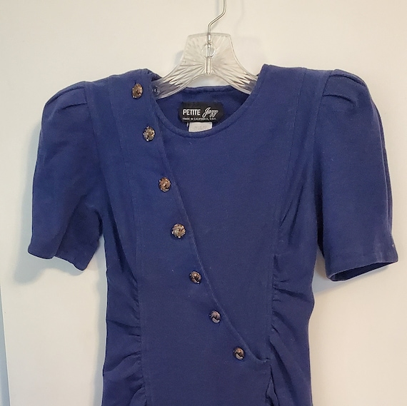 Vintage 90s Petite Jazz Women's Royal Blue Button-up Sheath Dress Size 6 Vintage 90s Petite Jazz Women's Royal Blue Button-up Sheath Dress Size 6
