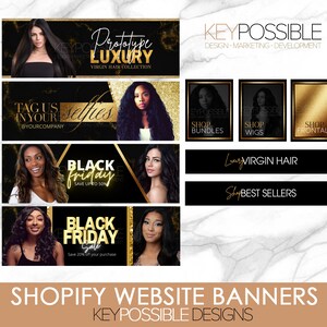 Web Banners, Website Banners, Canva Banners, Hair Website Banners