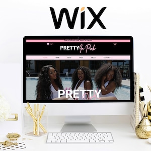 Wix Website Template, Premade Website, Hair Business Theme, Online Store Theme