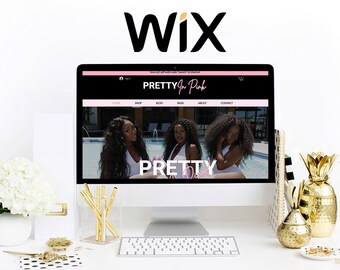 Wix Website Template, Premade Website, Hair Business Theme, Online Store Theme