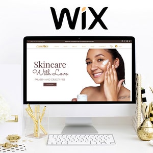 Wix Website Template, Premade Website, Skincare Theme, Online Store Theme