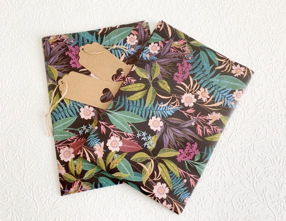 Gift Wrap Set- Midnight Bloom