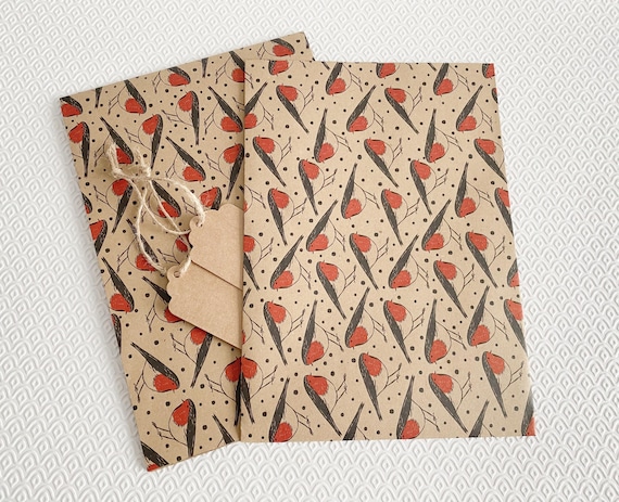 Christmas Gift Wrap Set- Red Robins