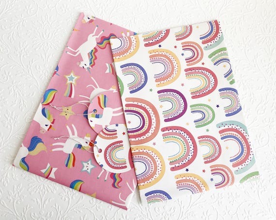 Gift Wrap Set- Rainbows and Unicorns
