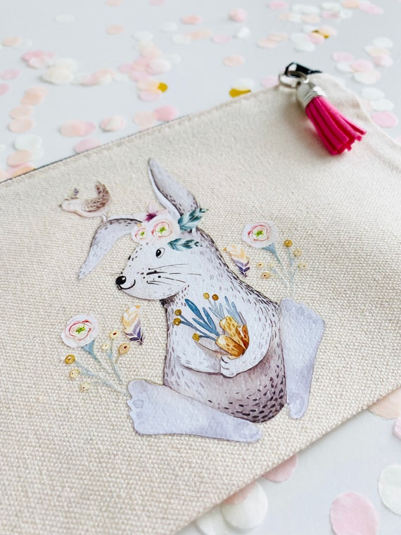 Zipped Purses, Pouch - Happy Bunny