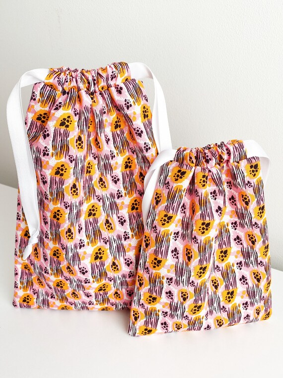 Fabric Drawstring Bags ~ Jungle Fever