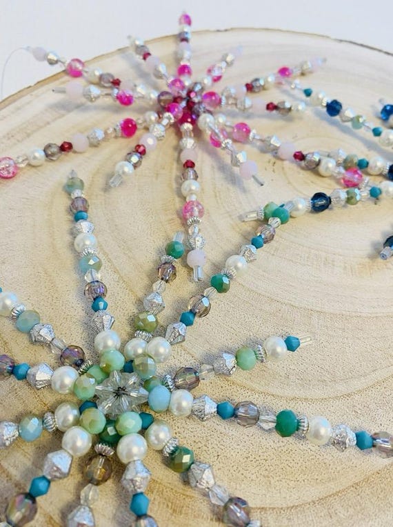 Beaded Snowflake Ornaments