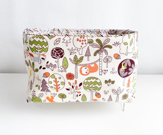 Fabric Basket- Whimsical Forest Animals