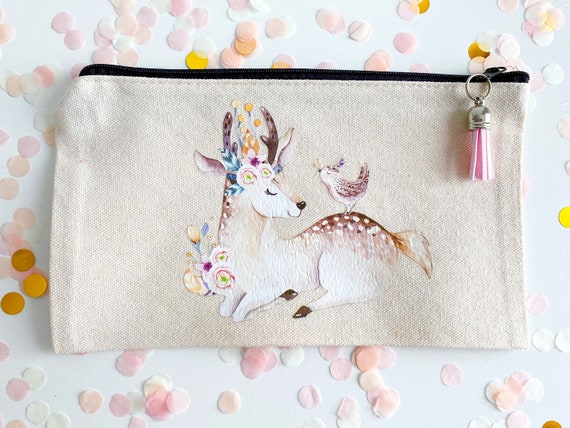 Zipped Purses, Pouch - Friendly Deer