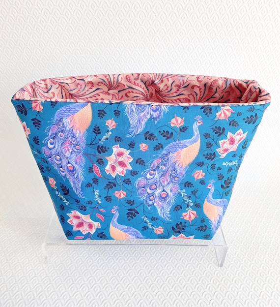 Fabric Storage Basket- Pretty Peacock