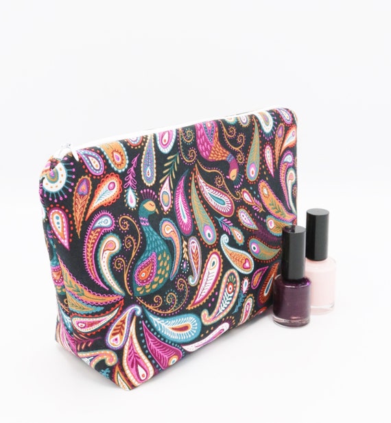 Midnight Peacock Cosmetic Bag