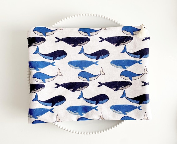 Ocean Whale Zipper Pouch