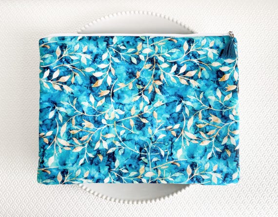 Handmade Zipper Pouch- Tranquility