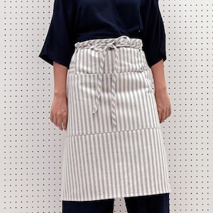 Cooking Apron with Pockets - Striped - Barista Apron for Men and Women