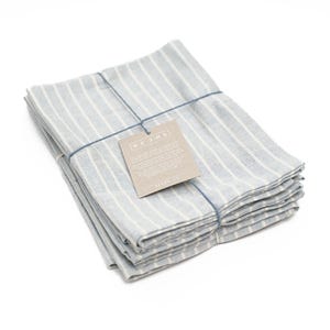 Katoenen servetten, set van 4, 8, 12, 24 stoffen servetten, perfect voor dagelijks gebruik, speciale diners, evenementen. Gemaakt van gerecycled katoen en denim: 19 x 18 inch afbeelding 2