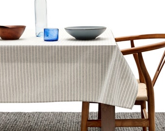 Cotton Tablecloth - Perfect for Round and Square Table - Reusable Modern Tablecloth