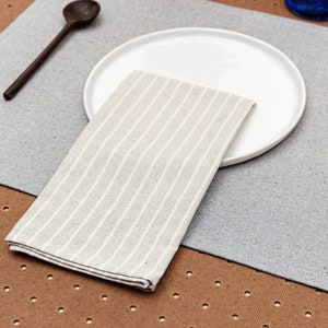 Cotton Napkins Set of 4, 8, 12, 24 - Cloth Napkins Perfect for Everyday Use, Special Dinners, Events. Made w Recycled Cotton & Denim 19x18in