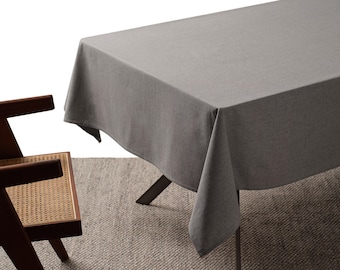Cotton Tablecloth - Perfect for Round and Square Table - Reusable Modern Tablecloth - 50% Recycled Cotton