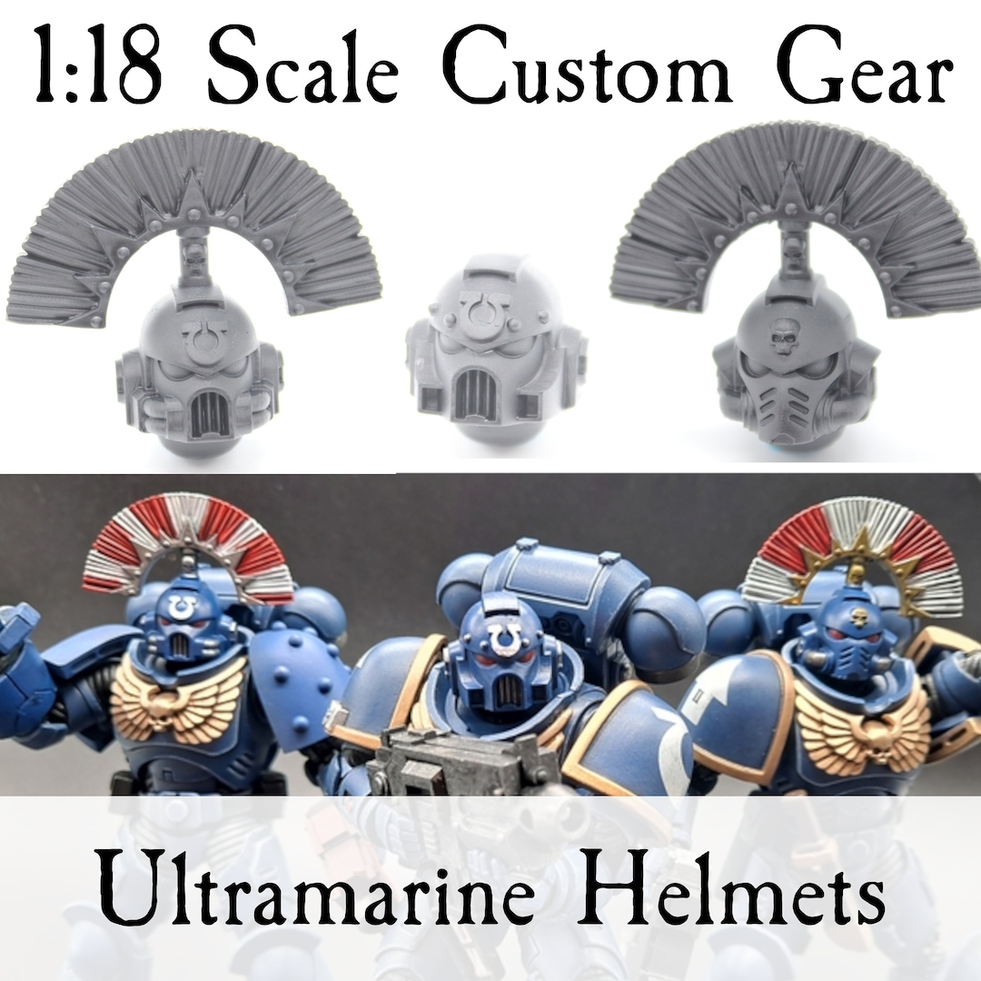 Ultramarine Helmets Warhammer 40K Joytoy Compatible Space - Etsy