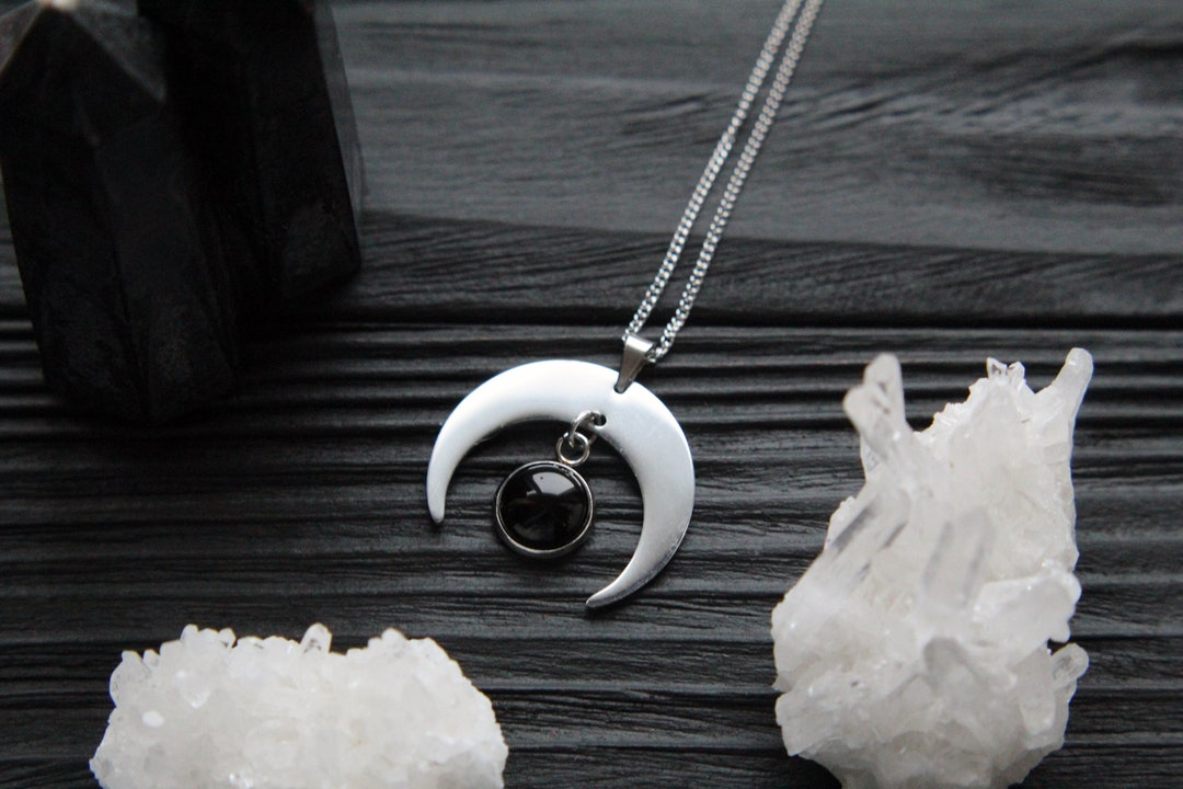 Black Obsidian Moonchild Neckchain - Stone Of Protection