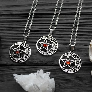 Pentacle necklace Pentagram necklace Witch Druid Necklace Celtic necklace wiccan jewelry gothic necklace wicca Gift witch’s coven