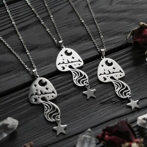 Mushroom Necklace Forest Jewelry Fairycore Jewelry Nature Lover Gift