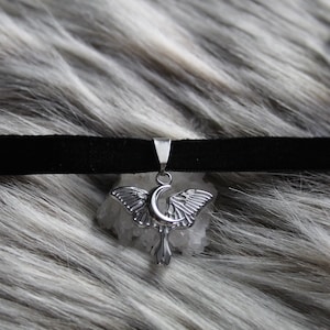 Luna Moth Choker Witchy Necklace Gothic Jewelry Moon Butterfly necklace