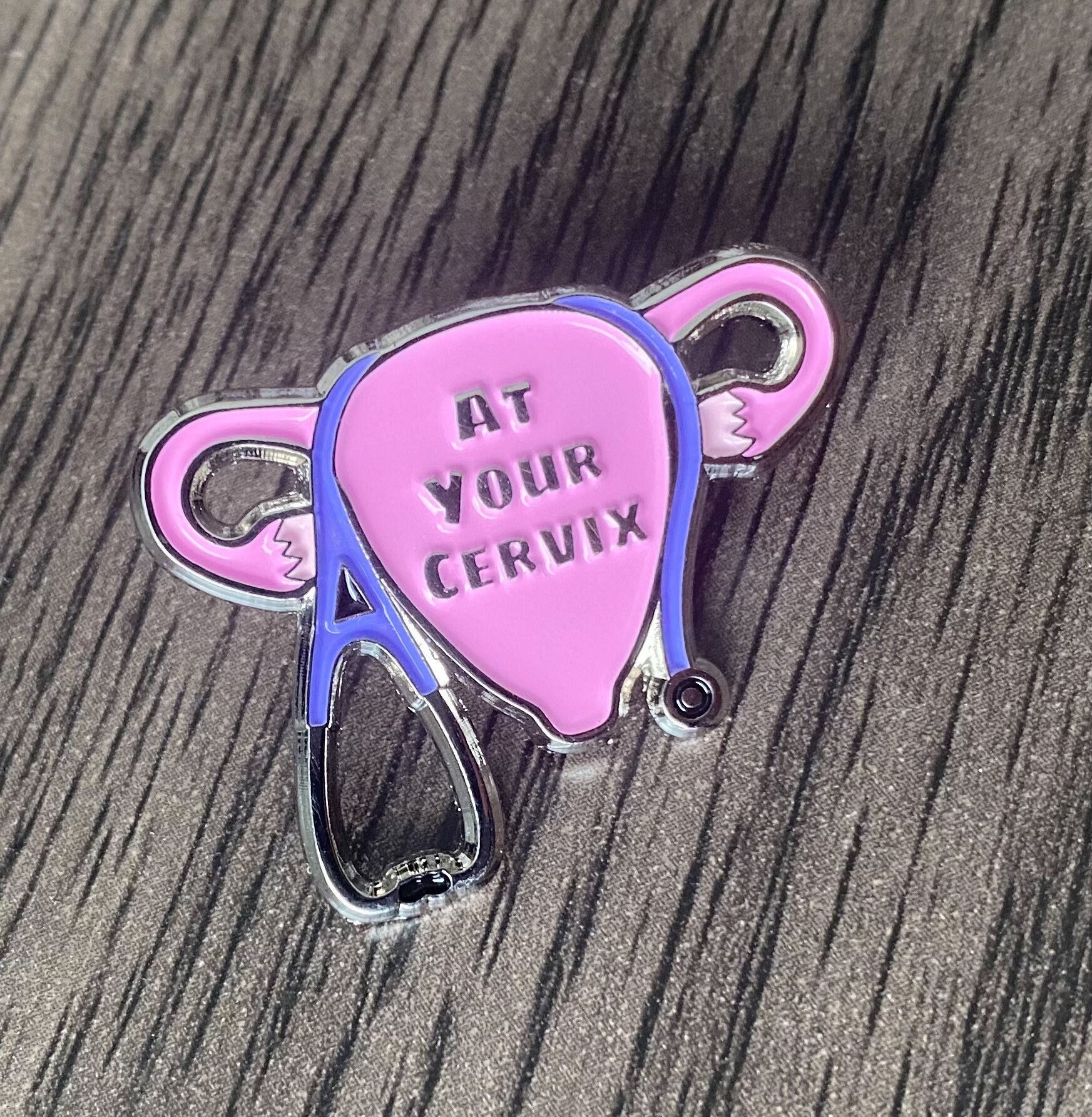 Obgyn at Your Cervix Enamel Pin / Obstetrics Gynecology / Doctor