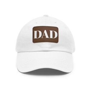 Stijlvolle papa-hoed met leren patch, perfect cadeau voor Vaderdag, vrijetijdskleding, coole papa-accessoires, alledaagse mode