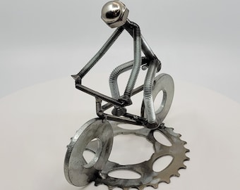 Welded metal Bicyclist