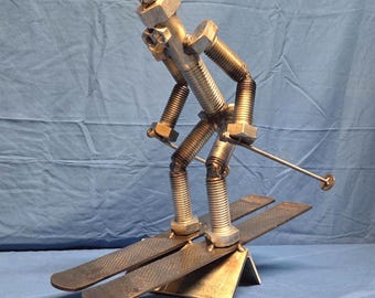 XL Welded Nut and Bolt style Metal  Snow Skier