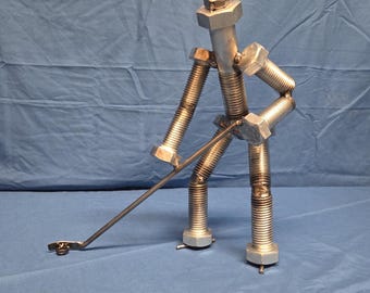 XL Welded Metal Hockey Player
