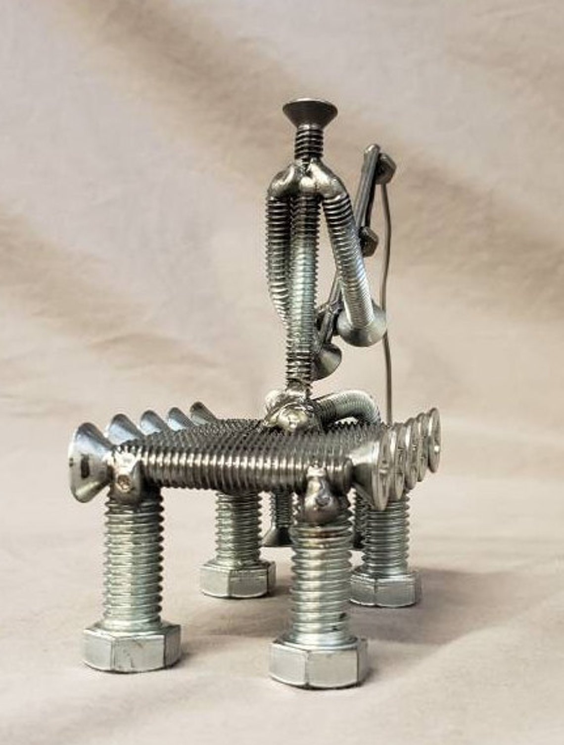 Welded Nuts and Bolts Fisherman on a Dock Etsy