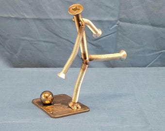 Welded Metal Soccer Player